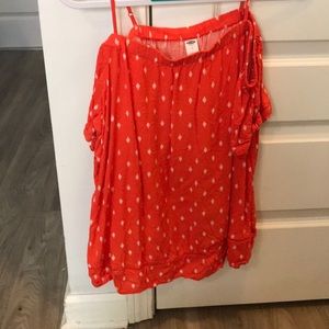 Orange patterned tank top